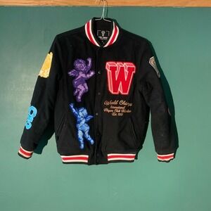 Rebel Minds World Champions varsity jacket